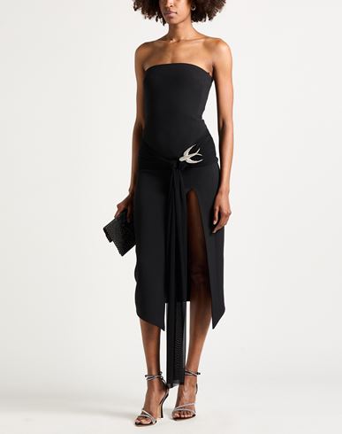 Woman Midi dress Black Size 4 Viscose, Acetate, Elastane