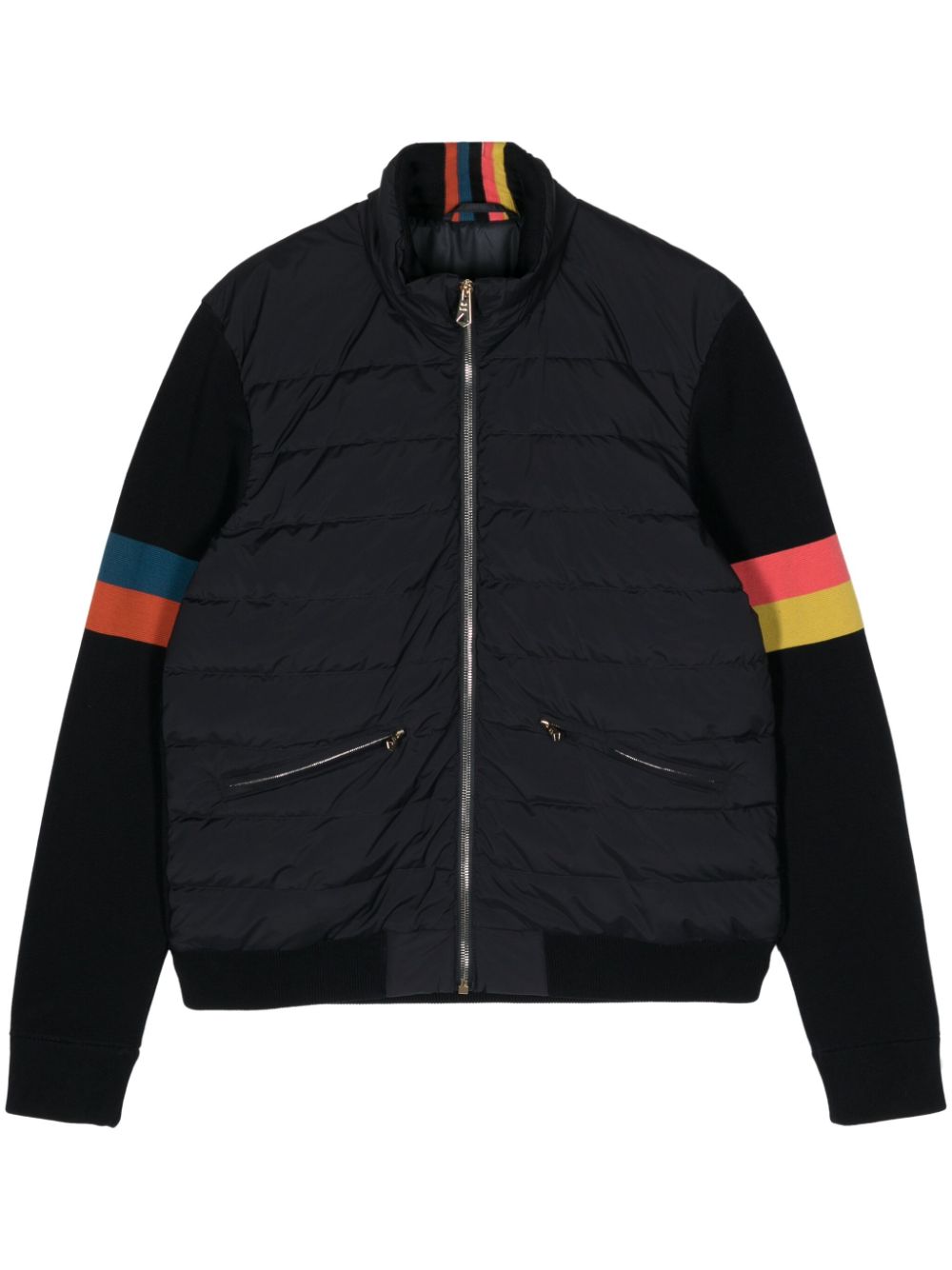 Artist Stripe padded bomber jacket - Blue