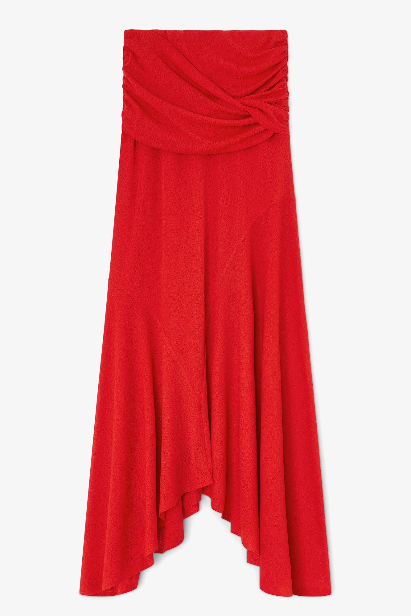 Long Skirt in Red Marl Mesh