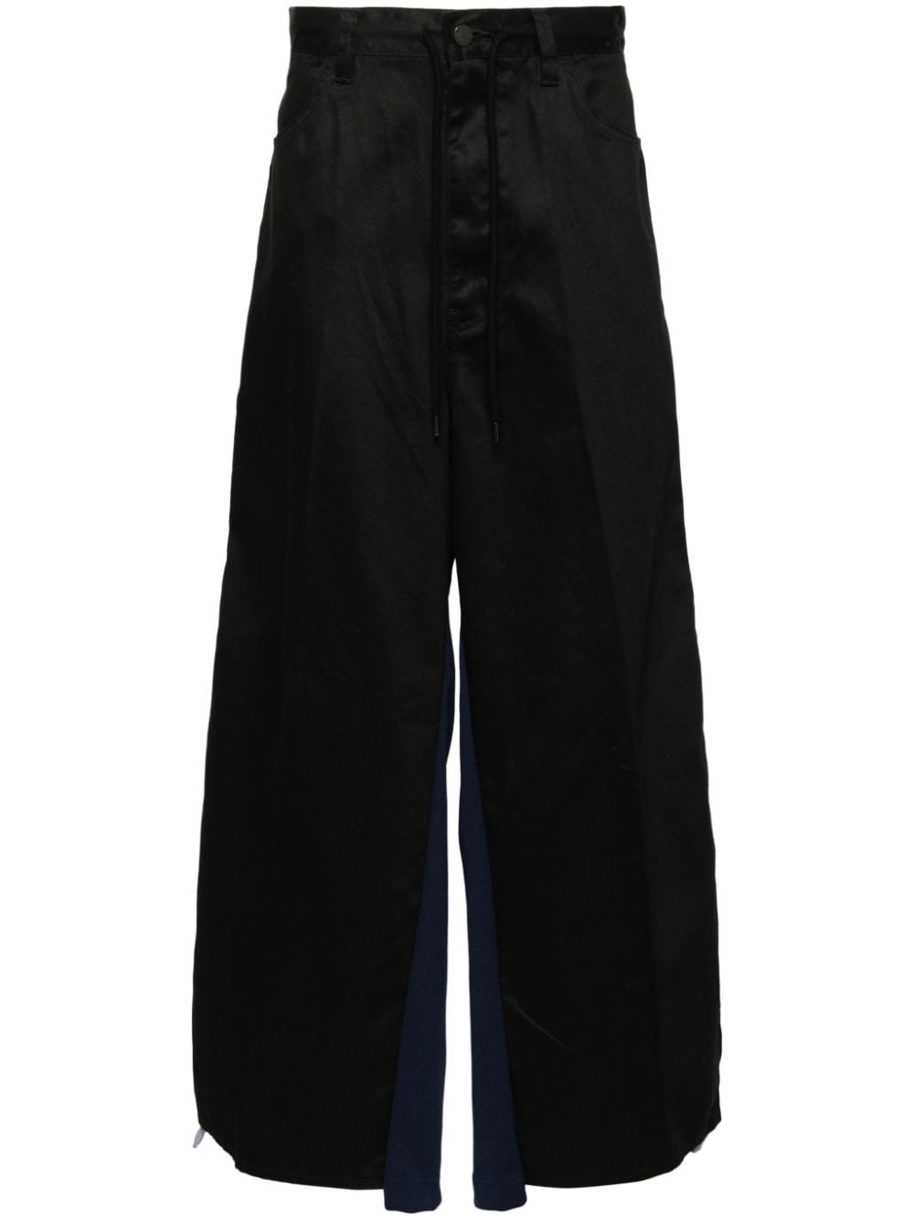 Contrasting-panel track pants - Black