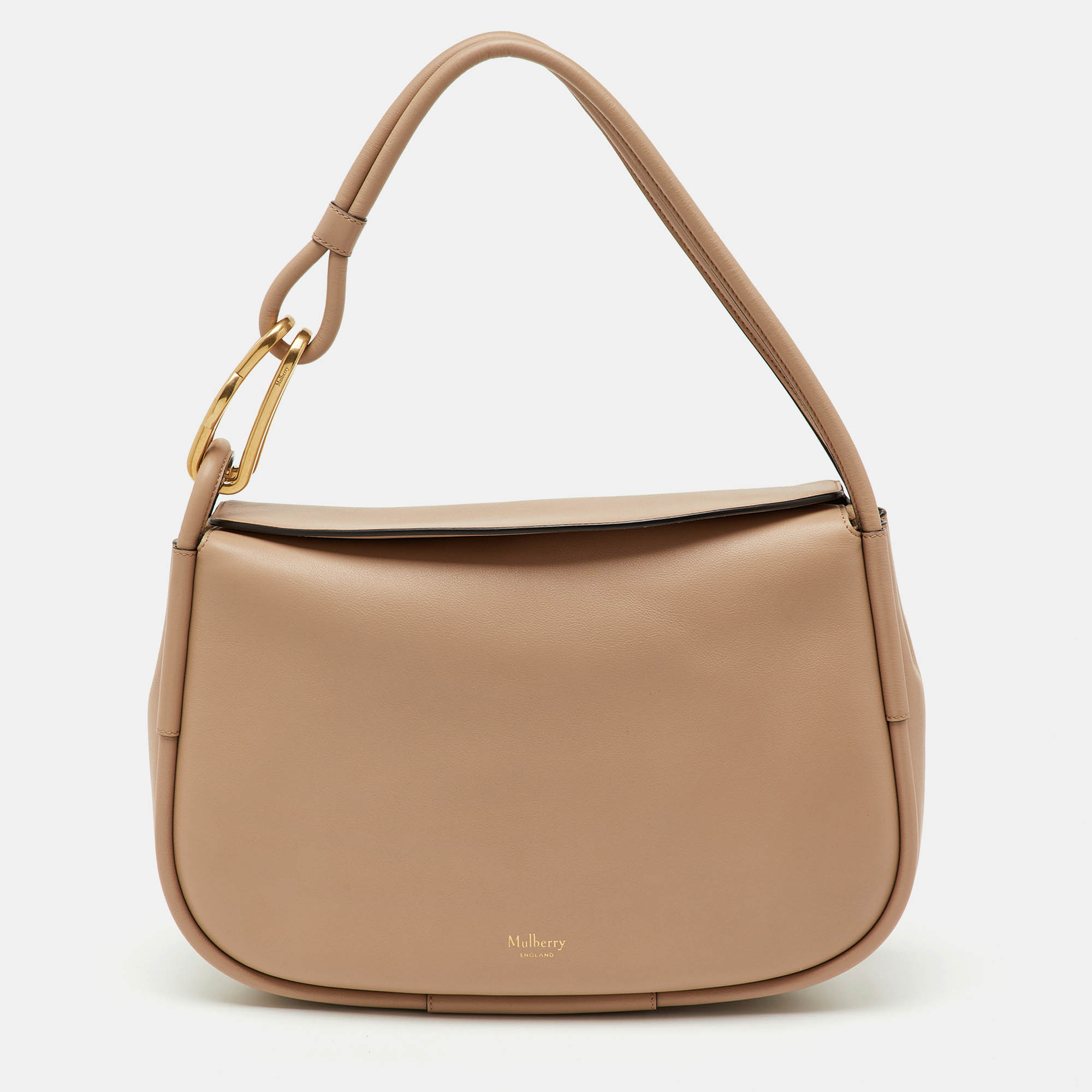 Mulberry Beige Leather Link Shoulder Bag