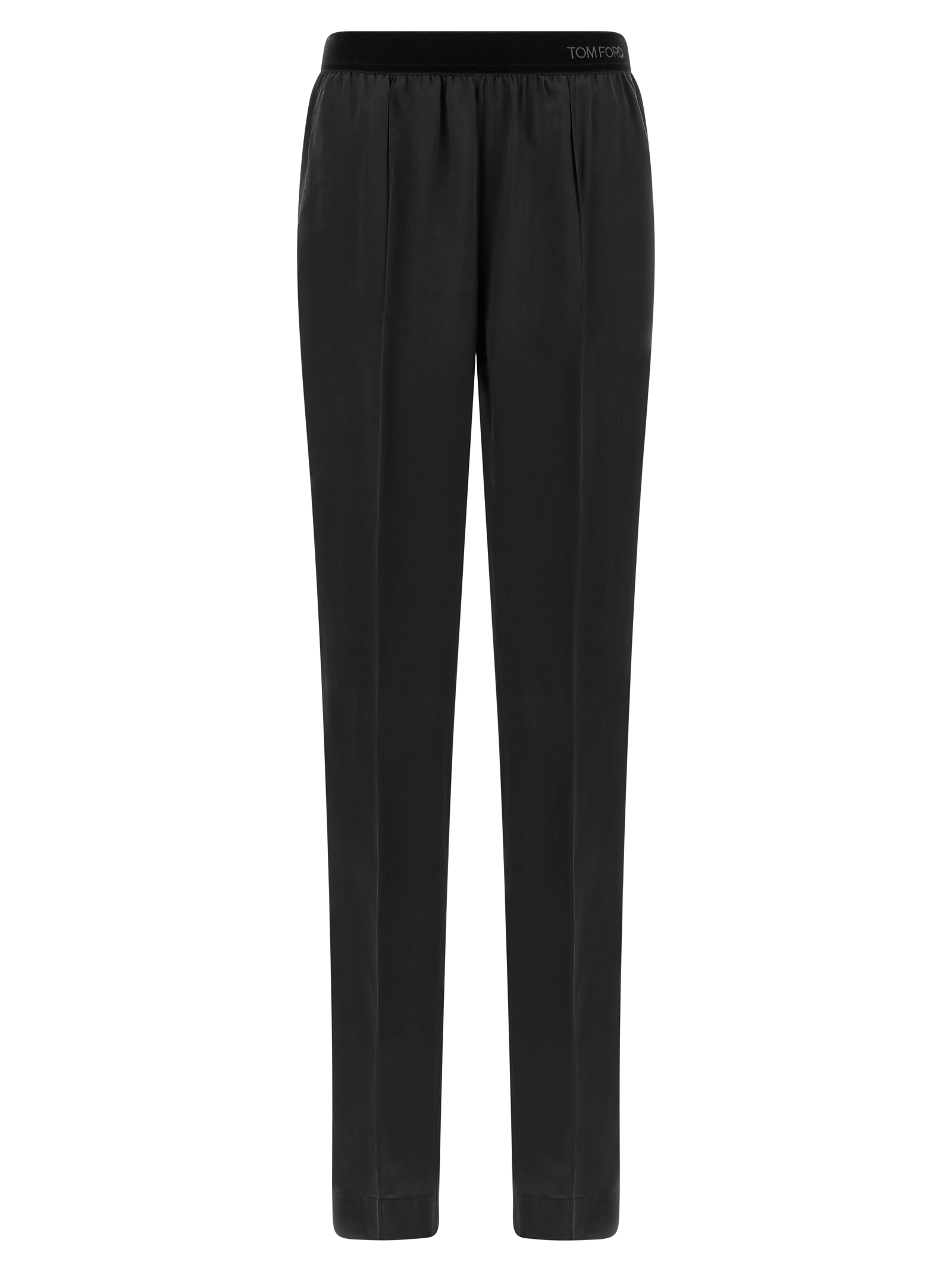 Silk Pajama Trousers — Black