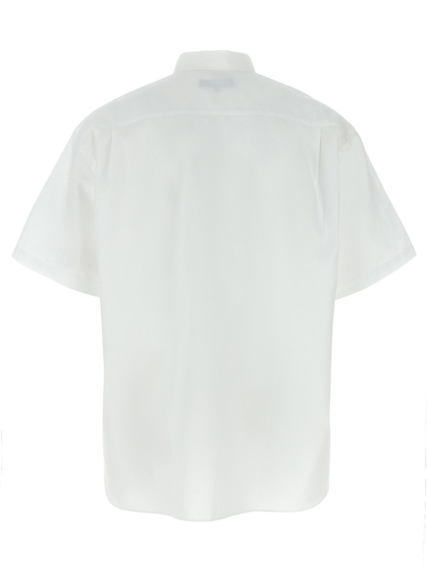 White Logo Embroidery Shirt