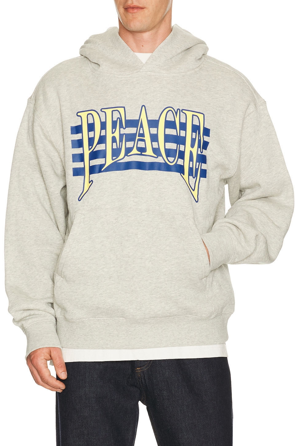 Museum of Peace and Quiet Seventies Hoodie in Grey. XS. Also in S, M, L, XL/1X