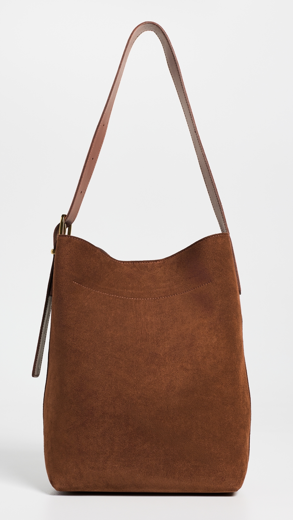 Suede Essentials Bucket Tote Soft Mahogany One Size