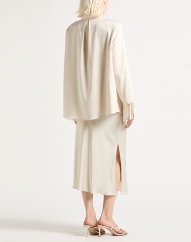 Woman Shirt Beige Size 8 Polyester, Elastane