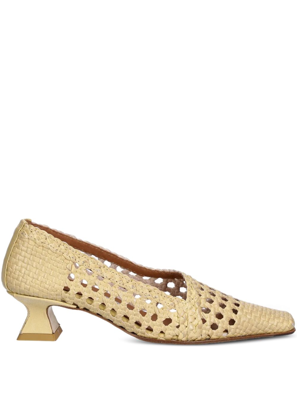 35mm Gisla square-toe pumps - Neutrals