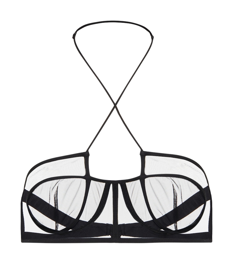 Nensi Dojaka Mesh halterneck bra
