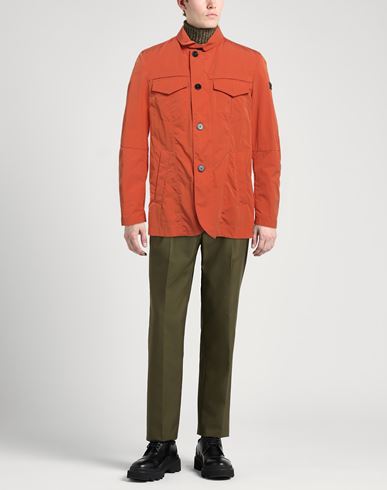 Peuterey Man Jacket Orange Size L Polyamide, Polyester