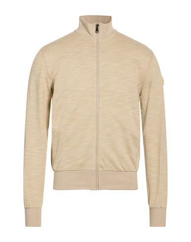Man Sweatshirt Beige Size L Cotton, Polyester