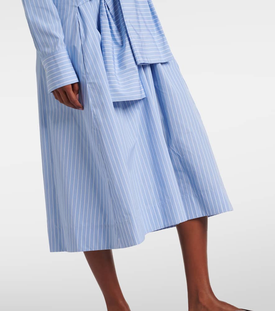 Layered cotton midi dress