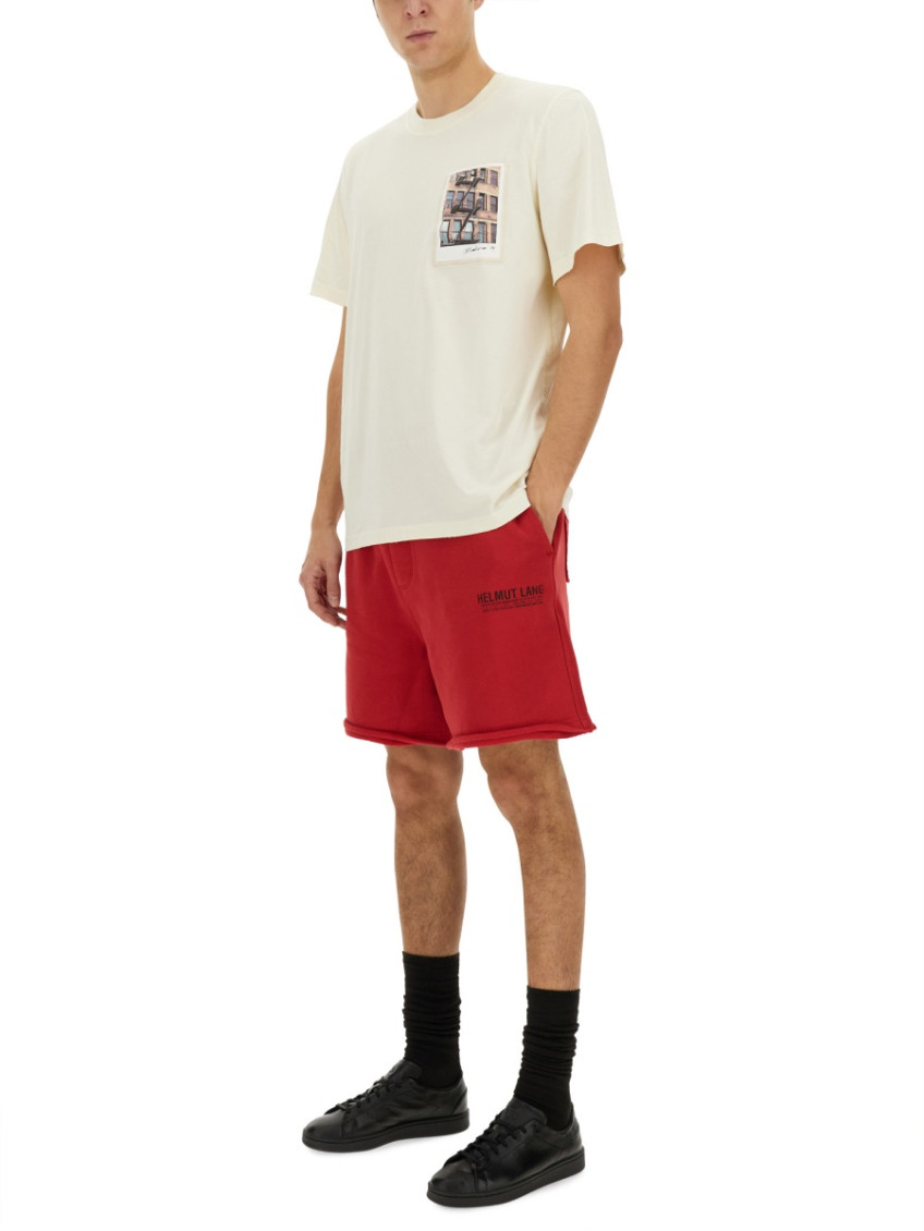 Cotton Postcard T-shirt With Print