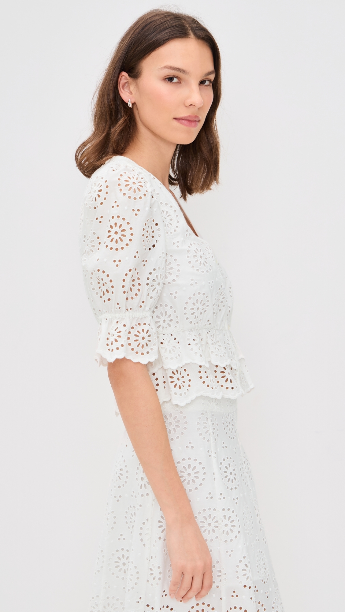 The Solstice Eyelet Blouse White