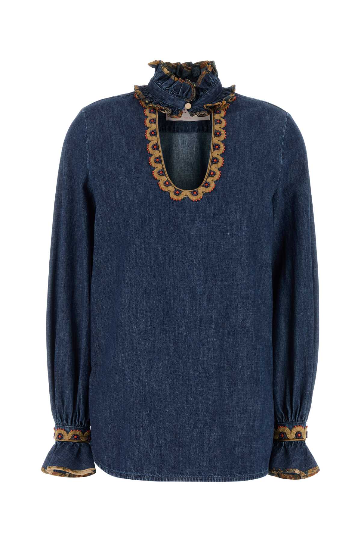Denim Blouse — Blue