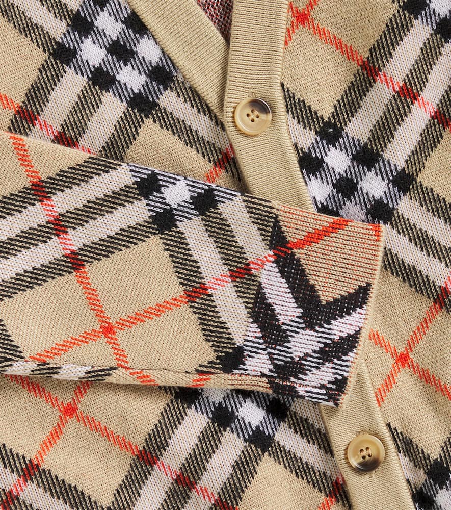 Burberry Check wool cardigan