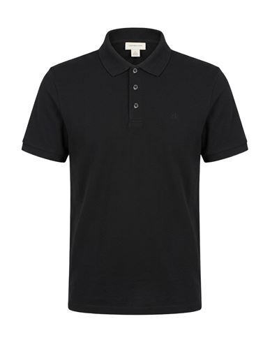 Man Polo shirt Black Size L Cotton, Polyester