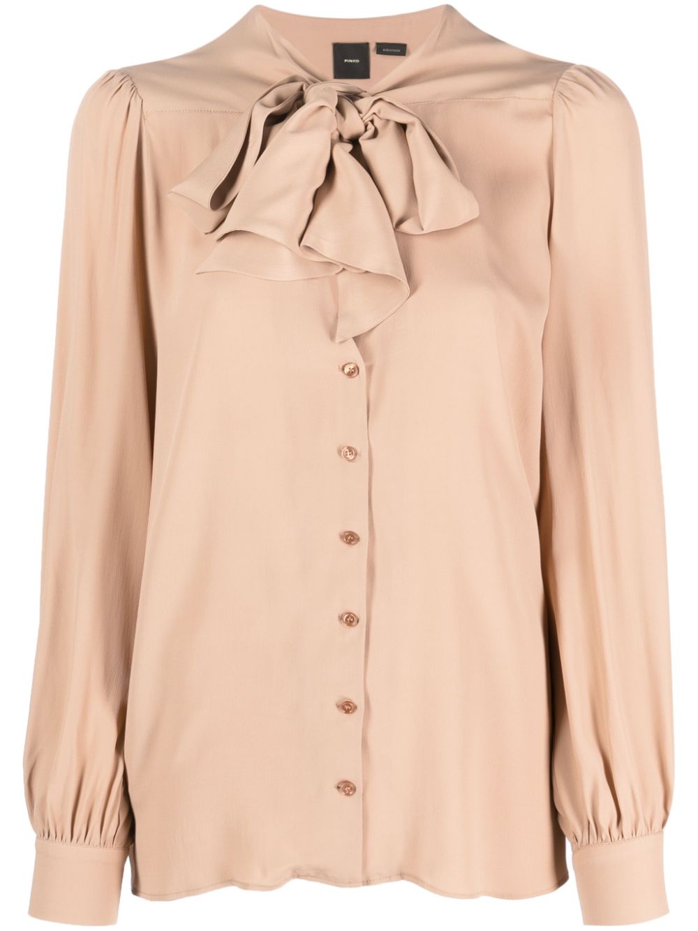 Pussy-bow collar shirt - Neutrals