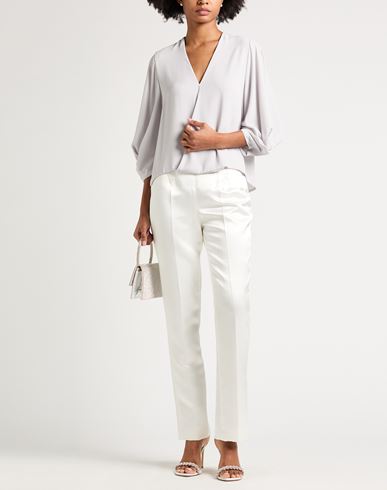 Woman Top Light grey Size 6 Polyester