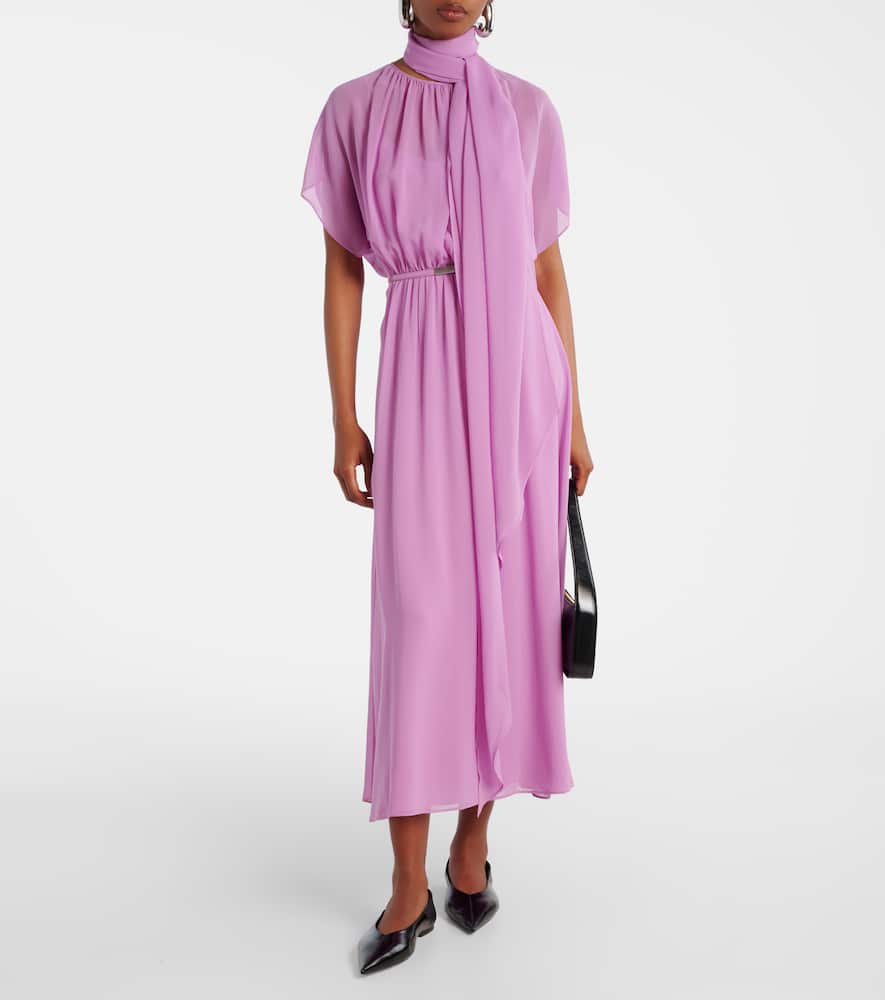Pineta silk georgette maxi dress