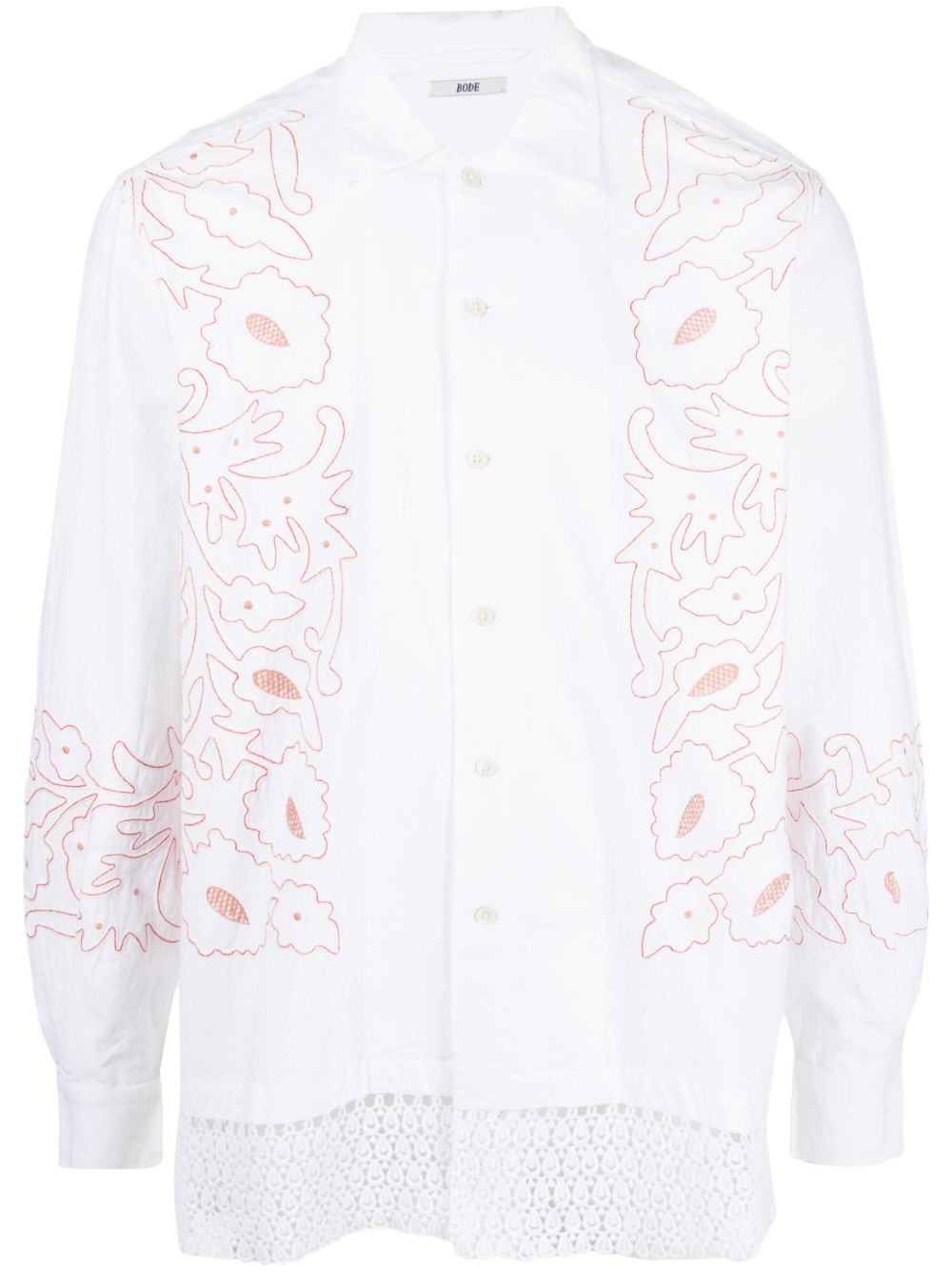 Graphic-print long-sleeve shirt - White