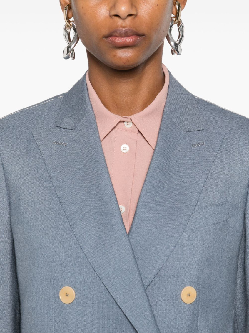 Blue Berta Double-breasted Blazer