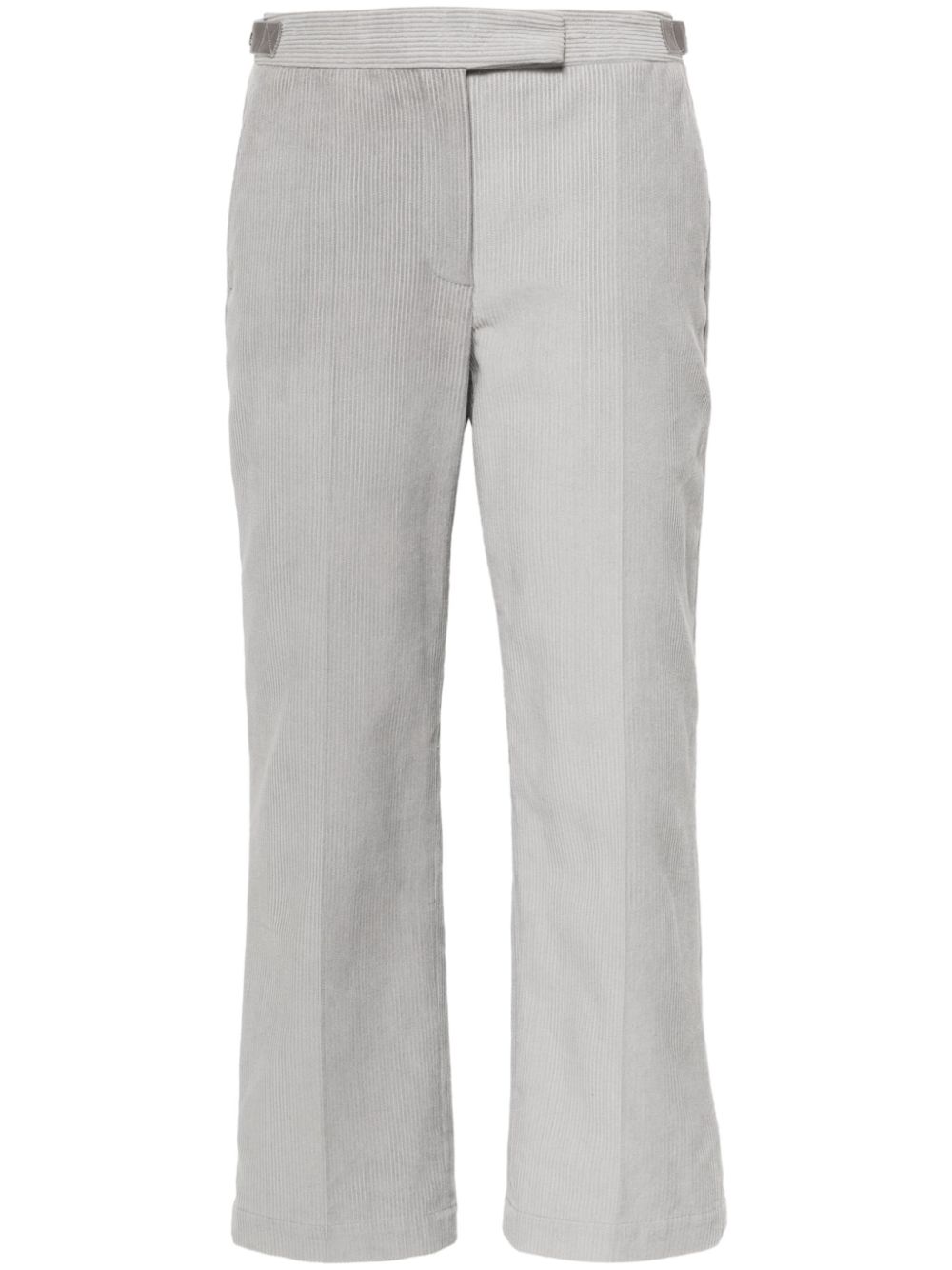 Corduroy cotton cropped trousers - Grey