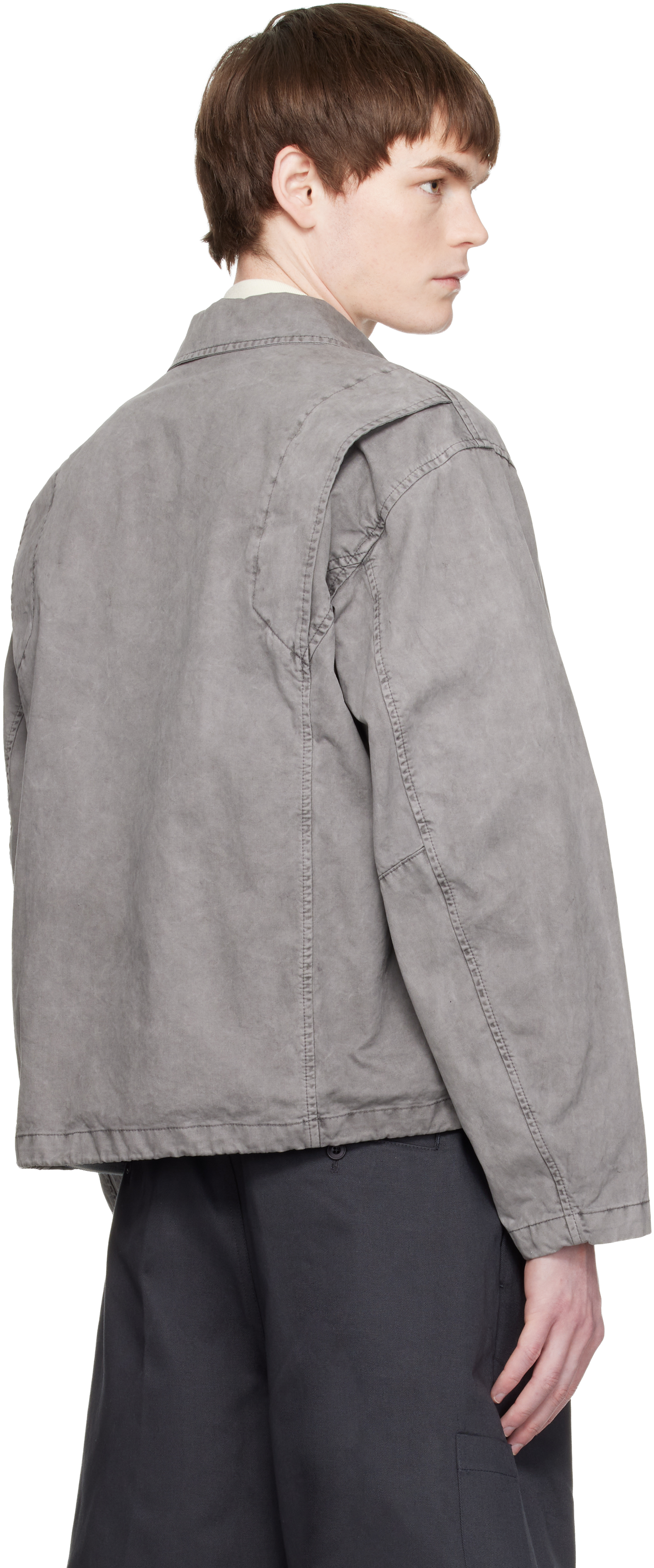Gray Organic Cotton Washed MK-3 Jacket