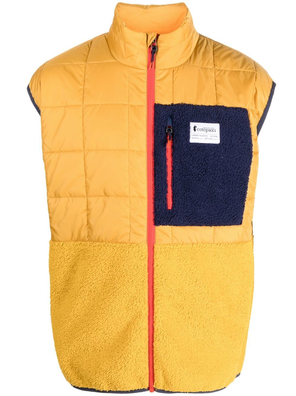 COTOPAXI chest logo-patch padded gilet - Yellow