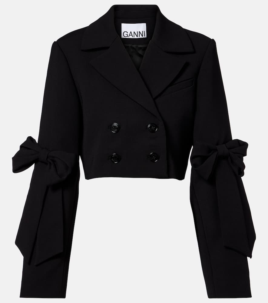 Double-breasted cropped blazer
