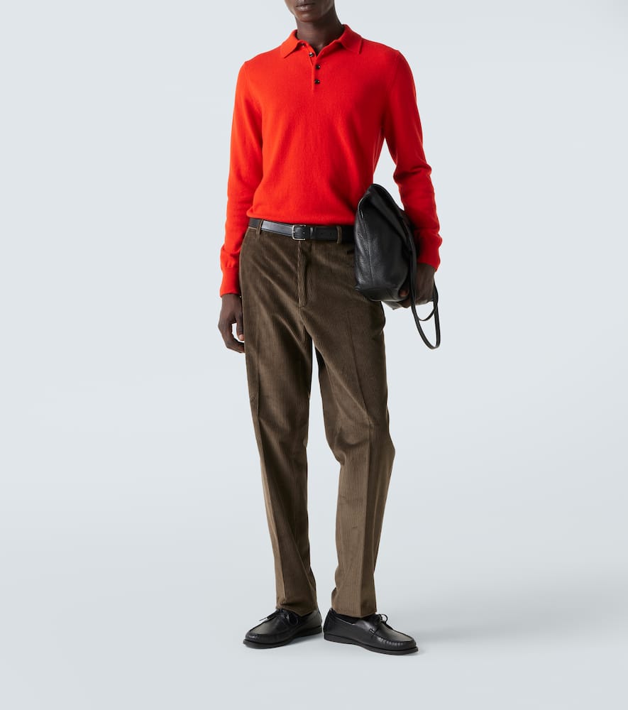 Cashmere polo sweater