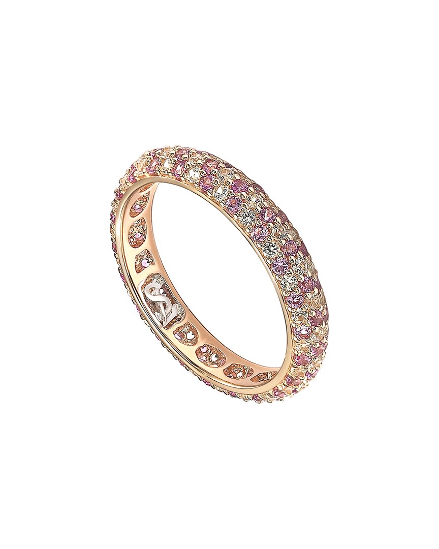 Silver 0.02 Ct. Tw. Diamond & Sapphire Eternity Ring