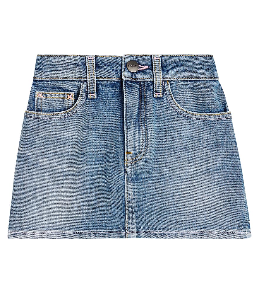 Logo denim skirt