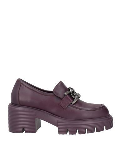 Woman Loafers Plum Size 5 Leather