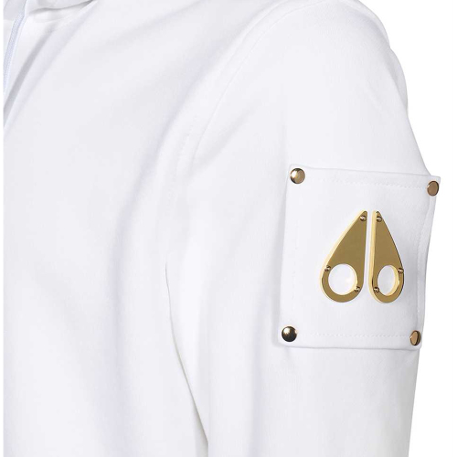 Gold-detail cotton hoodie - Black