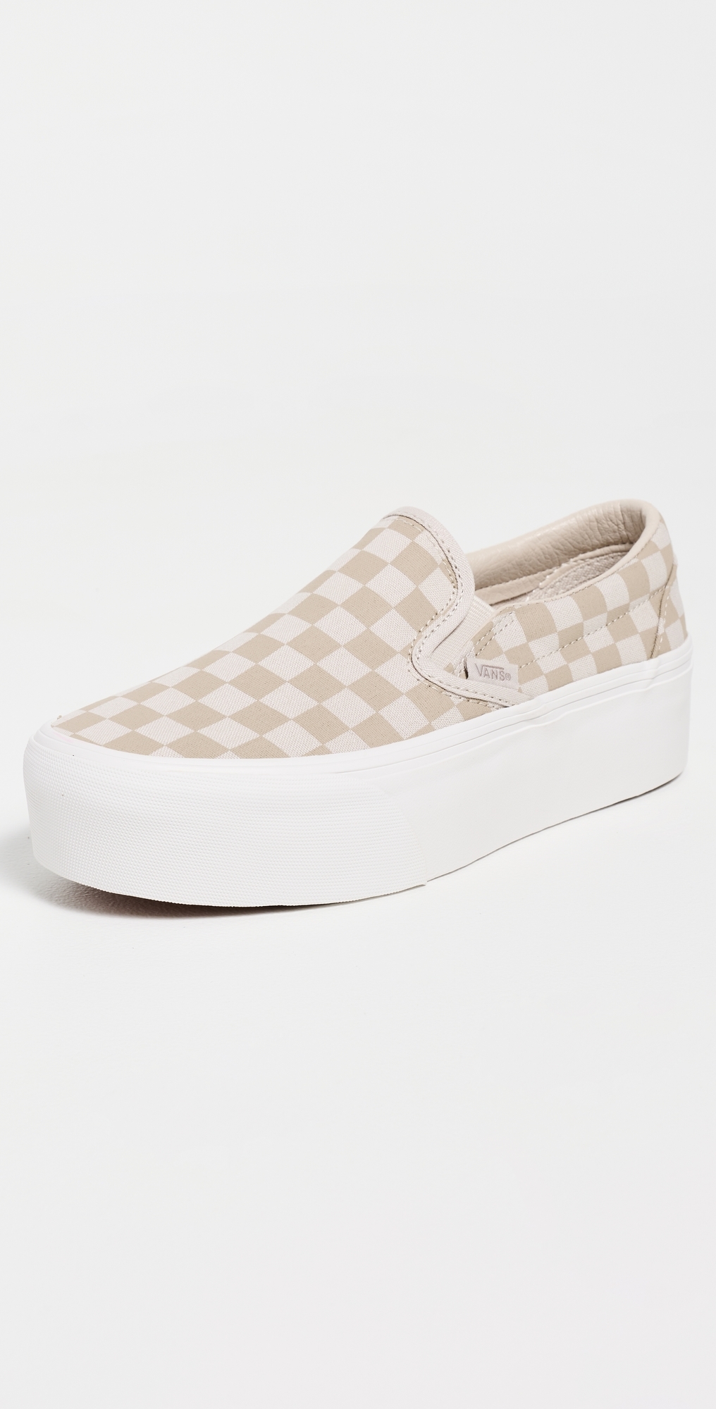 Classic Slip-On Stackform Sneakers Check Mushroom/Marshmallow W