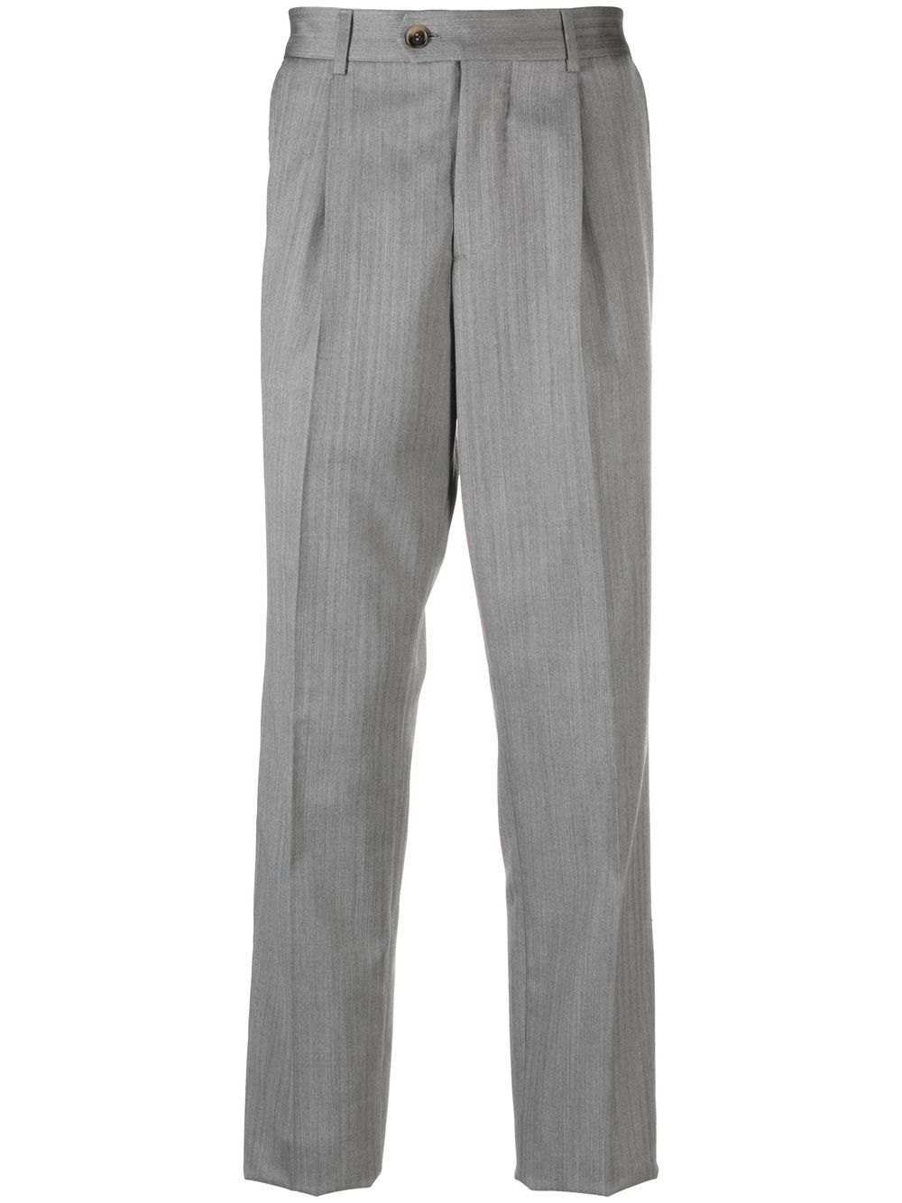 Virgin-wool tailored trousers - Grey