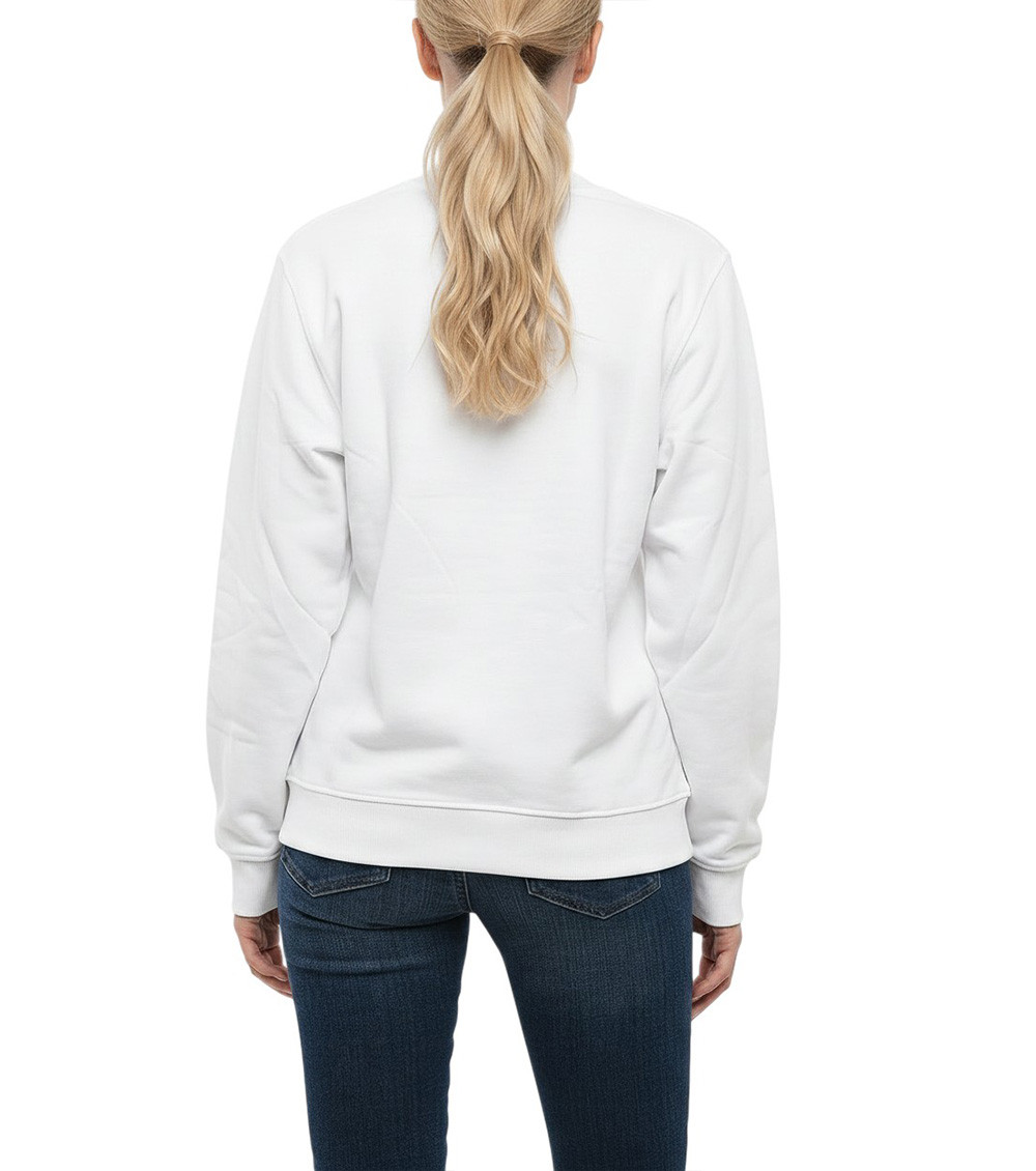 White Logo Crew Neck Sweatshirt