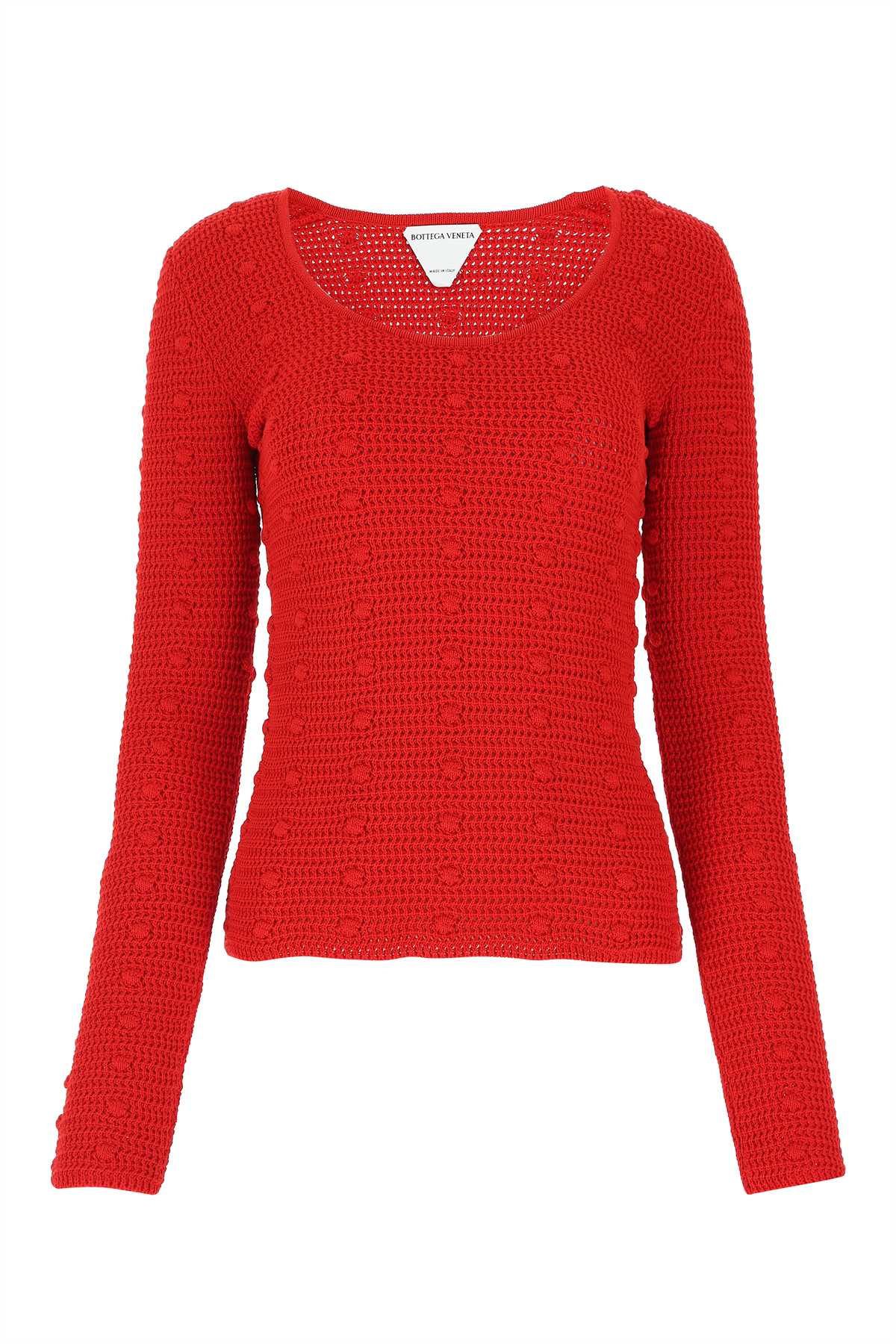 Knit Cotton Sweater — Red