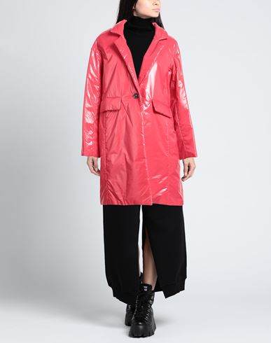 Woman Coat Coral Size L Polyamide