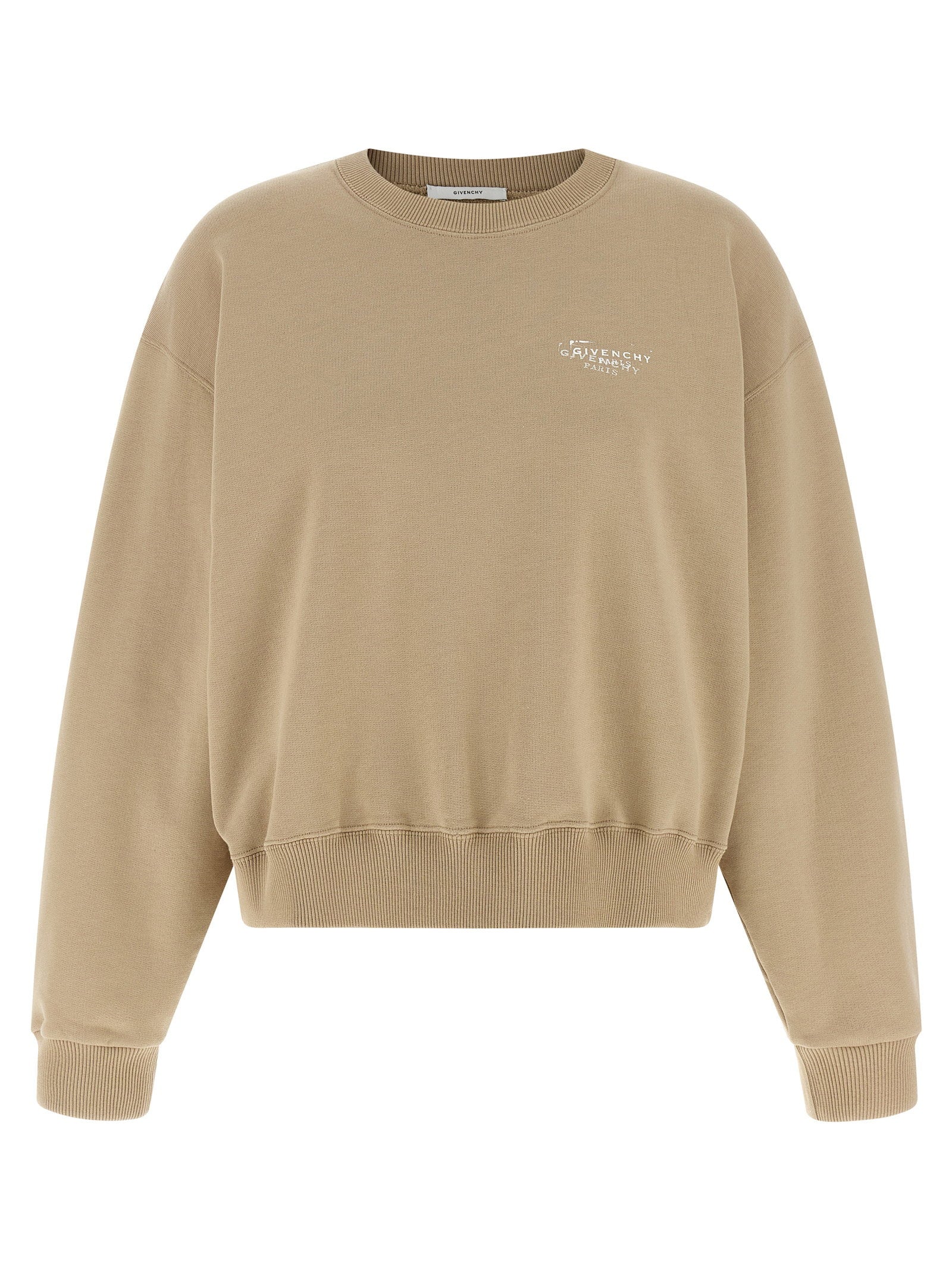 Logo Stamp Sweatshirt — Beige