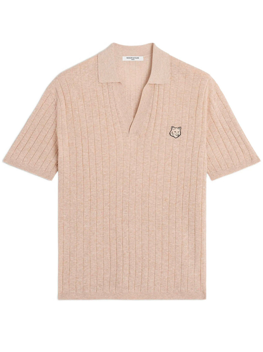 Beige Shirt Collar Polos