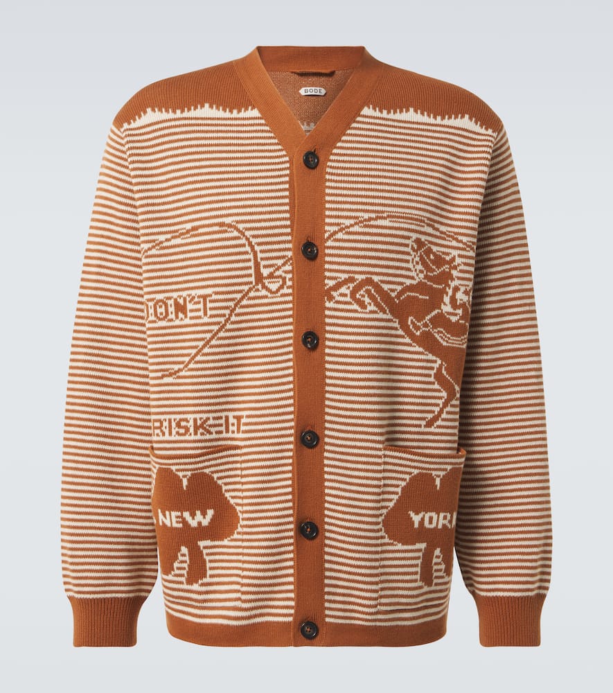 Buckaroo striped cotton cardigan