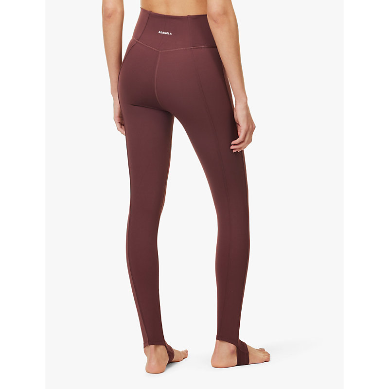 Womens Burgundy Reg Ultimate High-rise Stretch-jersey Leggings