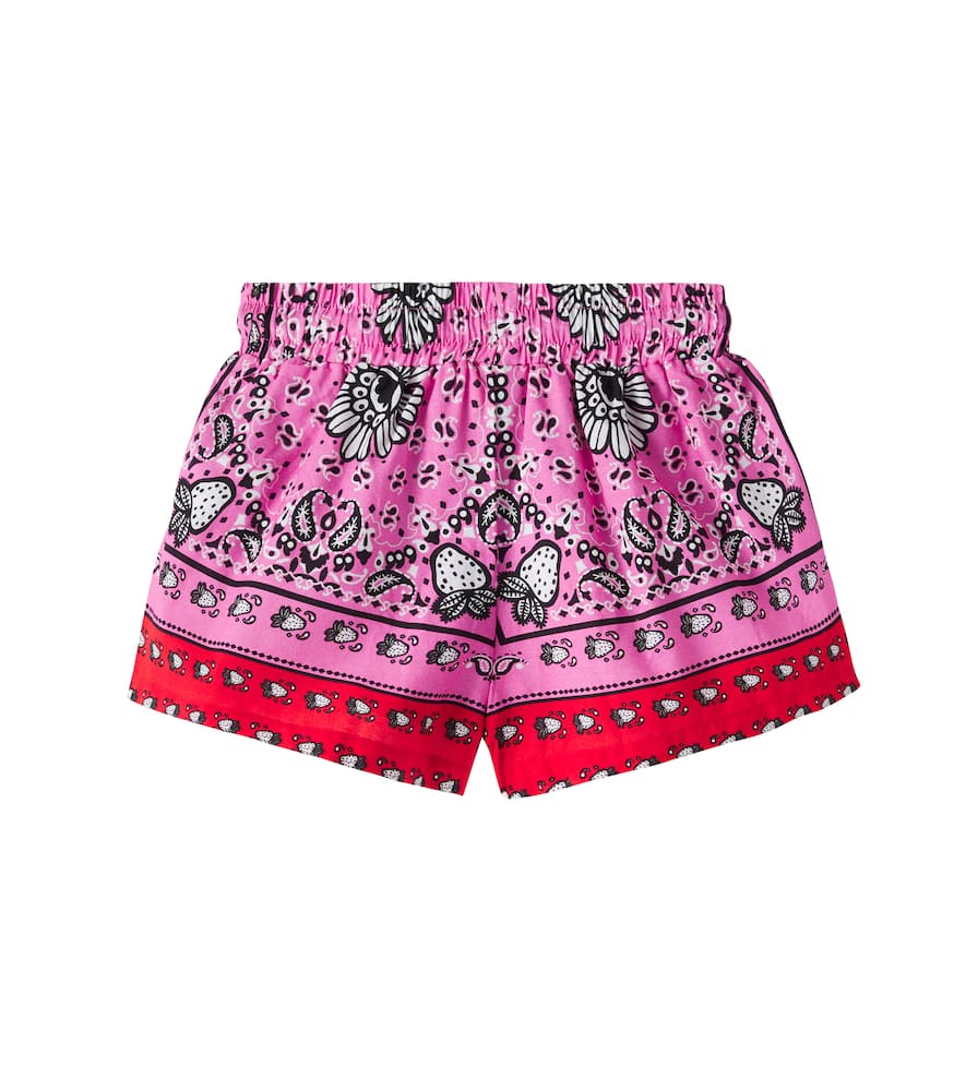 Fábula Morango Bandana cotton shorts
