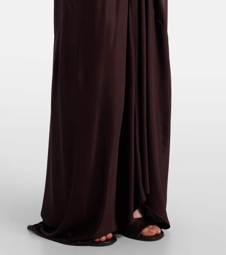 Draped maxi skirt