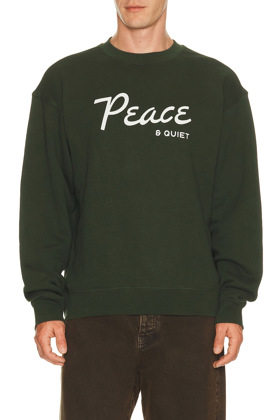 Museum of Peace and Quiet Diner Crewneck in Forest - Green. M also in L, S, XL/1X
