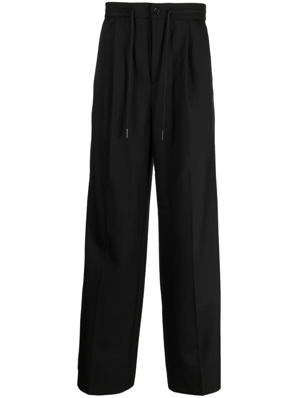 Pressed-crease tailored trousers - Black