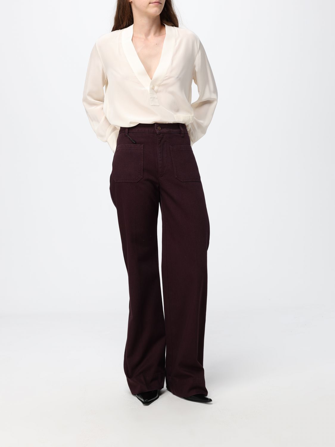 Jeans Woman color Violet