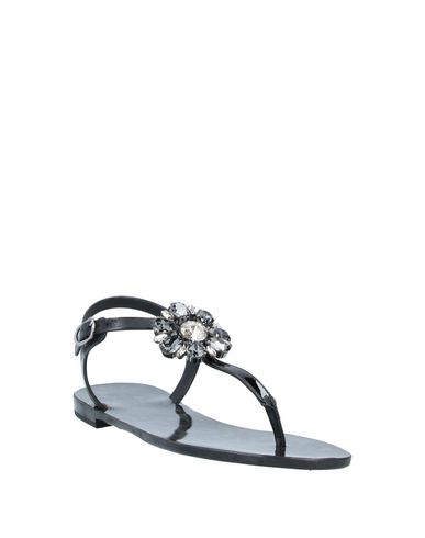 Woman Toe strap sandals Black