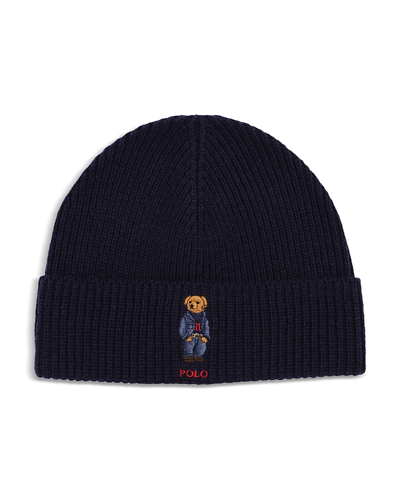 Solid Denim Bear Beanie